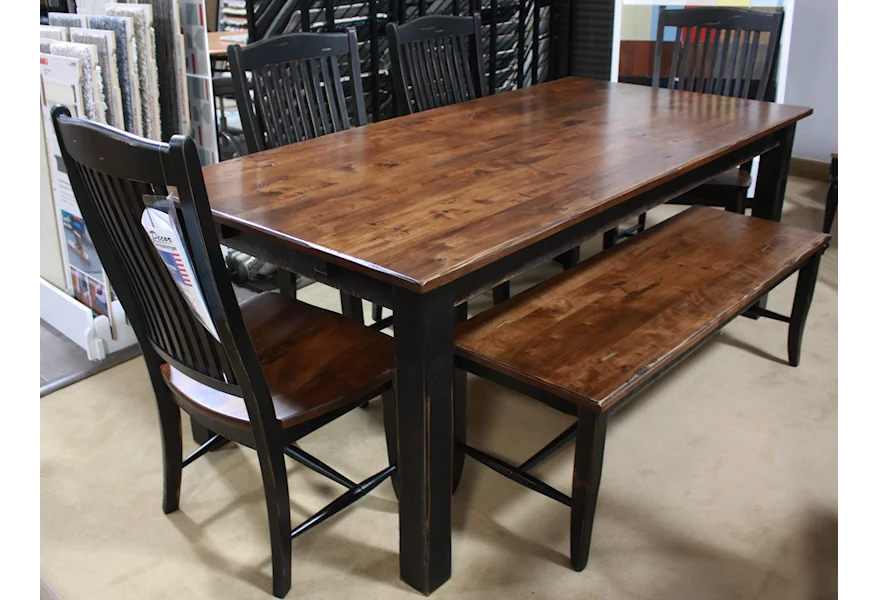 Champlain - Custom Dining 7 Piece Rectangular Dining Set by Canadel at Esprit Decor Home Furnishings